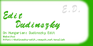 edit dudinszky business card